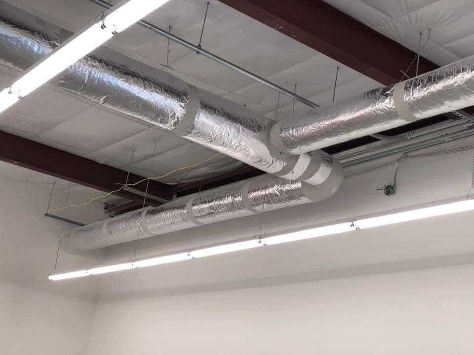 Commercial duct fabrication and installation project by JD Heating and Air