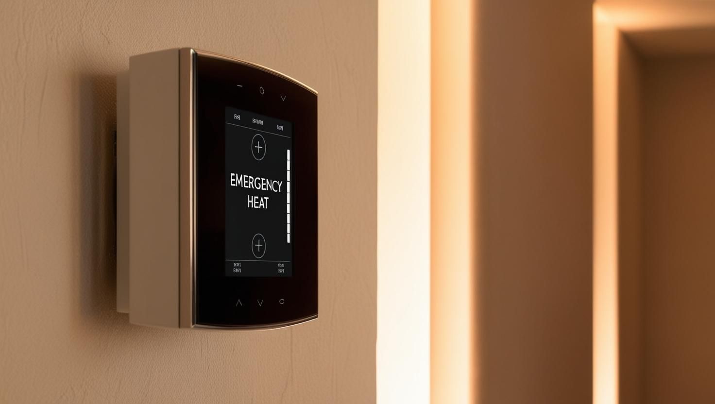 Homeowner adjusting a programmable thermostat installed by JD Heating and Air